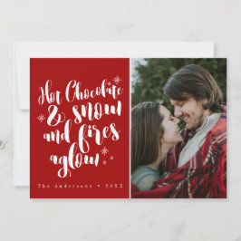 Chocolate caliente y nieve Cosmoso diseño de vacac