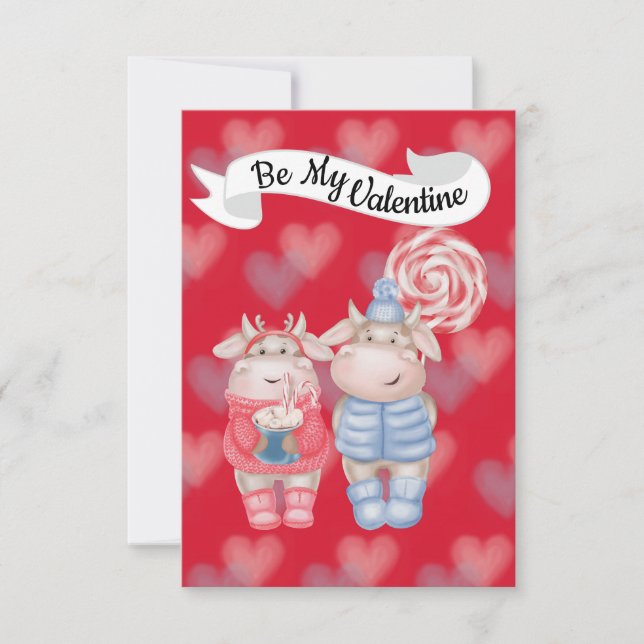 Chocolate caliente y tarjeta de San Valentín de me (Anverso)