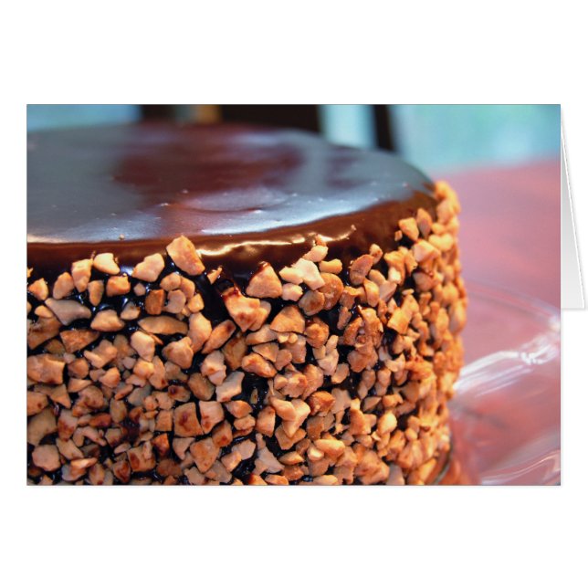 Chocolate Cashew Brownie Cake Card (en blanco) (Anverso (Horizontal))