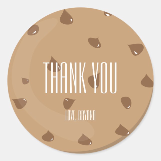 Chocolate Chip COOKIE Pegatina de la fiesta de cum (Anverso)