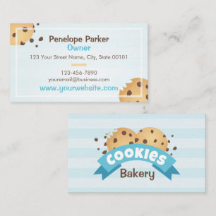 Chocolate Chip Cookies Bakery Tarjeta de presentac