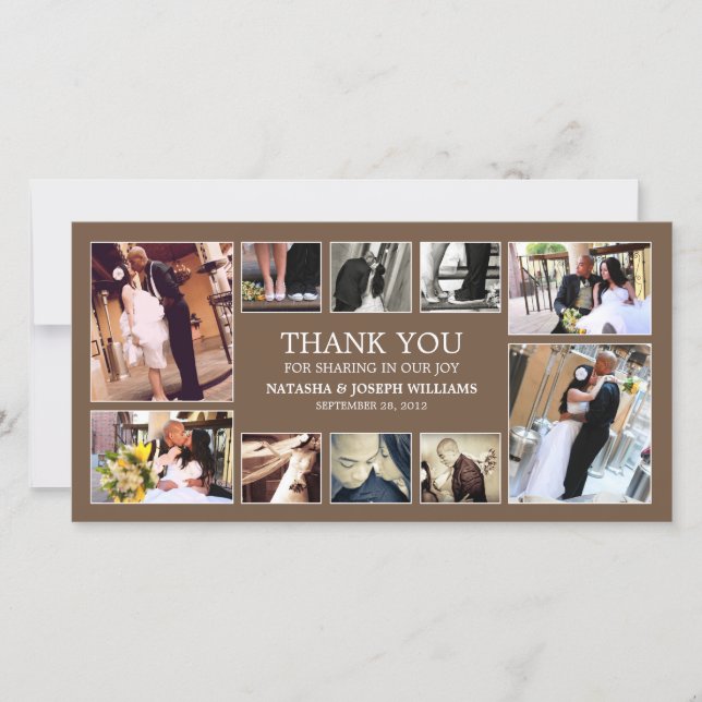 CHOCOLATE COLLAGE | BODA GRACIAS TARJETA (Anverso)
