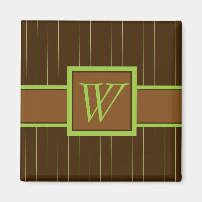 Chocolate con imán Lime Pinstripes (Frente)