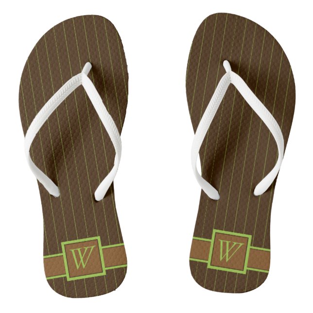 Chocolate con Rayas de Lima Chanclas (Plantilla)