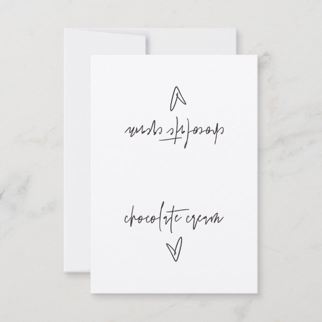 Chocolate Cream Food Label Card (Anverso)