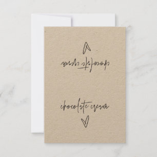 Chocolate Cream Food Label Card