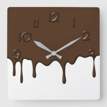 Chocolate del goteo - reloj de pared