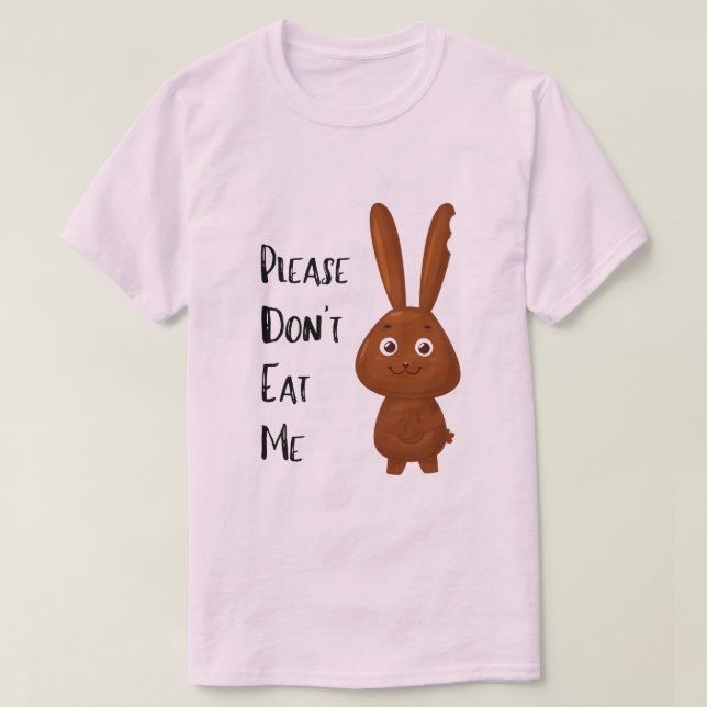 Chocolate Easter Bunny Camiseta Graciosa (Diseño del anverso)