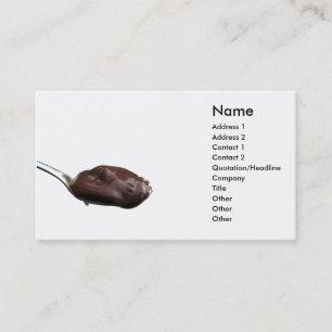 Chocolate en la tarjeta de visita Spoon