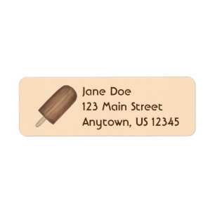 Chocolate Fudge Fudgesicle Etiquetas de dirección