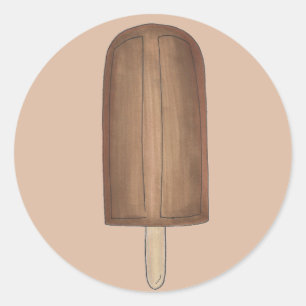Chocolate Fudge Fudgesicle Popsics Pegatinas