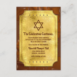 Chocolate Golden Ticket Bar Mitzvah Recepción