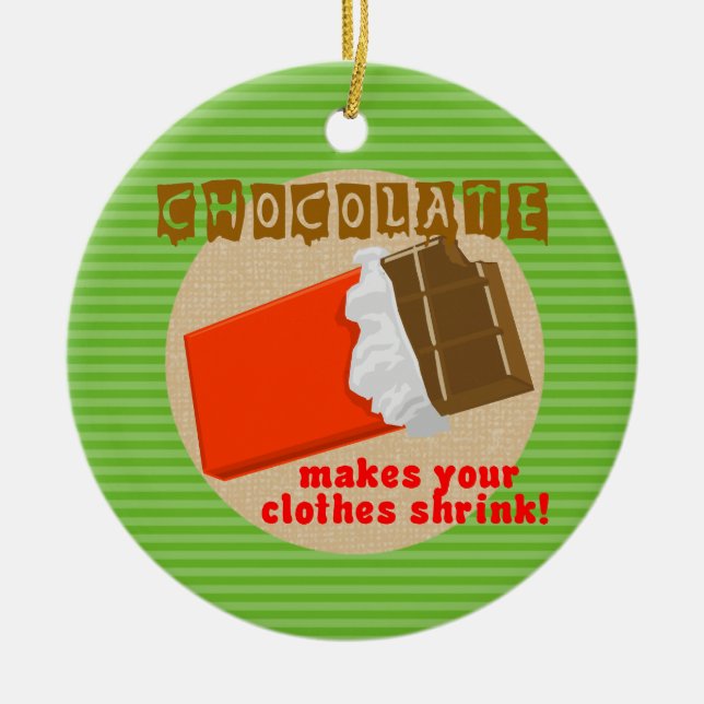 Chocolate gracioso dice ornamento navideño (Frente)