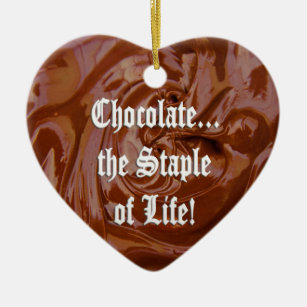 Chocolate, la grapa del ornamento del corazón de l