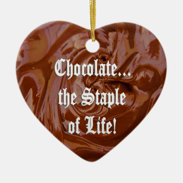 Chocolate, la grapa del ornamento del corazón de l (Frente)
