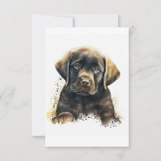 Chocolate Labrador Blank Tarjeta de agradecimiento