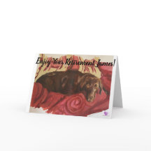 Chocolate Labrador perro en el sofá - Tarjeta de r