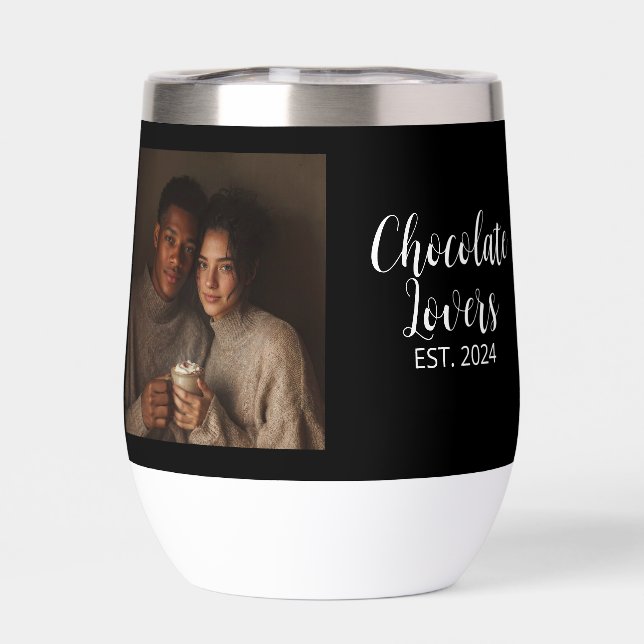 Chocolate Lovers Couple Established Photo Gift (Trasero)