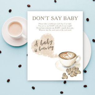 Chocolate no, bebé sí - Póster de ducha de café pa