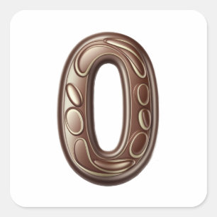 Chocolate número 0 pegatinas