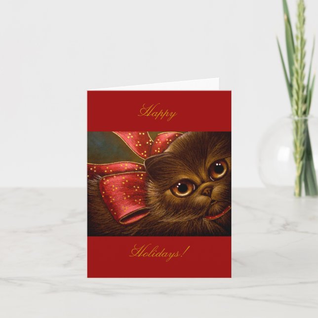 CHOCOLATE PERSA CAT - TARJETA DE FESTIVIDAD (Anverso)