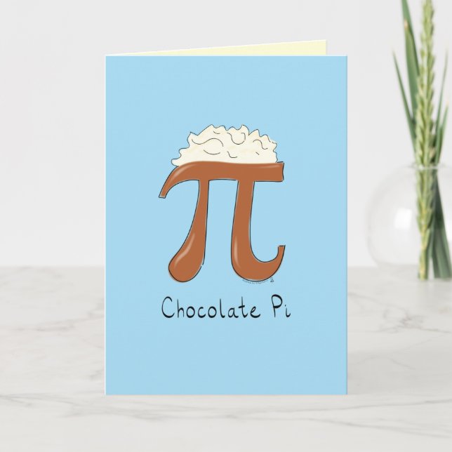 Chocolate Pi - Tarjeta De Saludo Pi Day Math (Anverso)