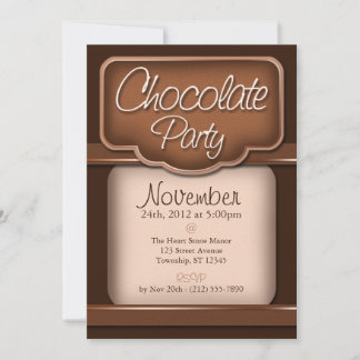 Chocolate rico: Invitaciones "Fiesta de chocolate"