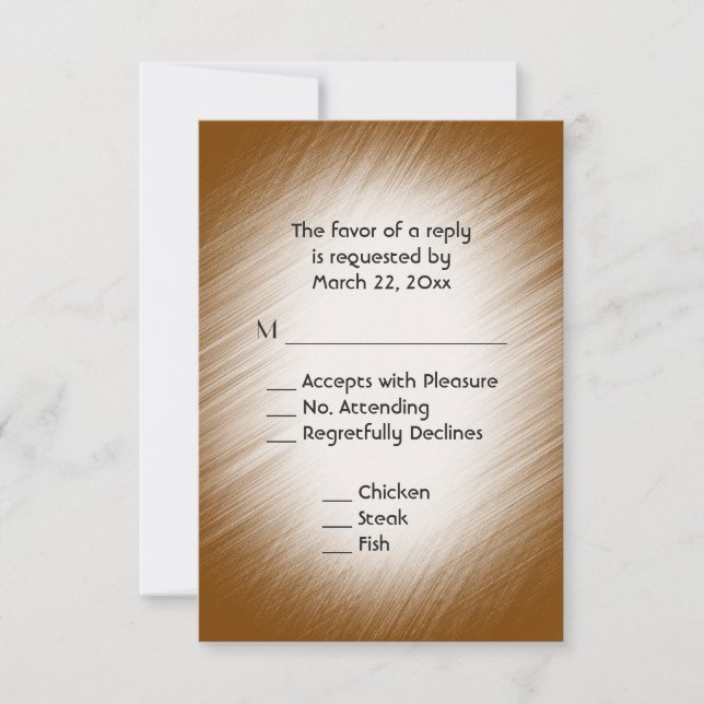 Chocolate RSVP con menú (Anverso)