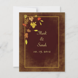 Chocolate RSVP de las hojas del vintage que cae