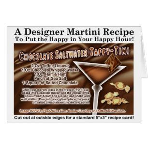 Chocolate Saltwater Taffy Martini Receta Tarjeta