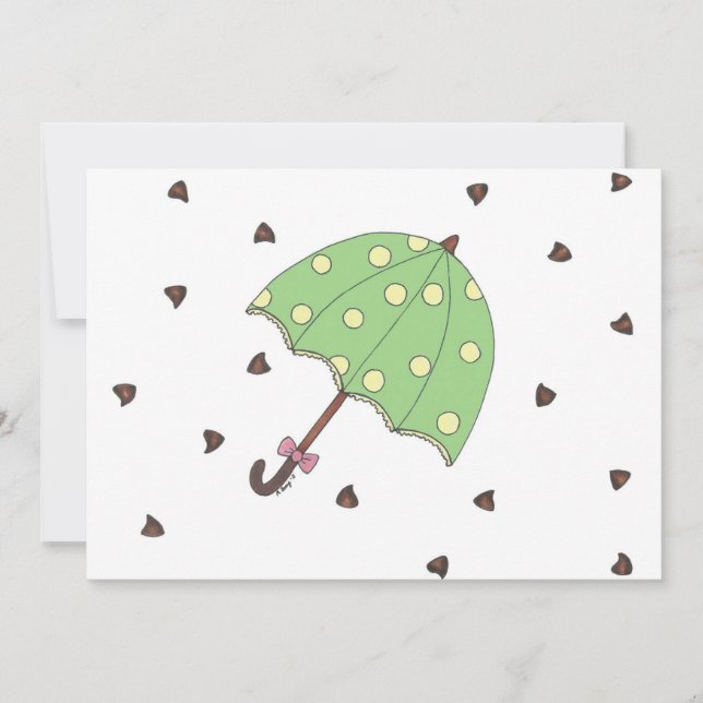 Chocolate Showers Candy Raindrop Tarjeta de paragu (Anverso)