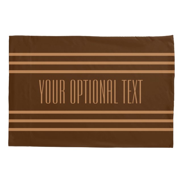 Chocolate Stripes personalizado fundas de almohada (Reverso)