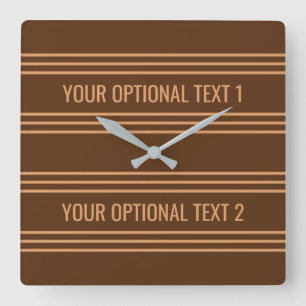 Chocolate Stripes reloj de pared personalizado