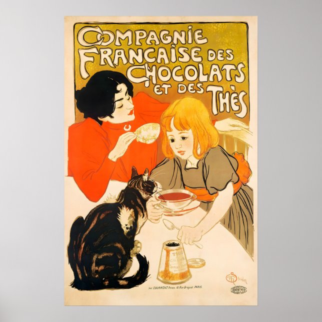 Chocolats et des Thès 1895 IMPRESIÓN DE PÓSTER A5- (Frente)