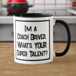 Chofer de entrenador Super Talento. Dos tazas de c