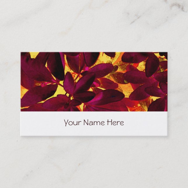 Choisya Autumn tarjeta de negocios stripe white (Anverso)