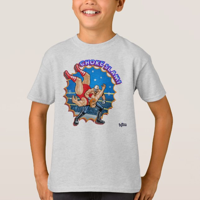 ¡Choke Slam! Camisa de arte Pro Wrestling (Anverso)