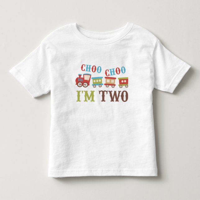 Choo Choo Soy camiseta de dos cumpleaños (Anverso)