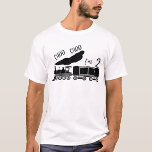 Choo Choo tengo 2, 2 años, camiseta de tren mascu
