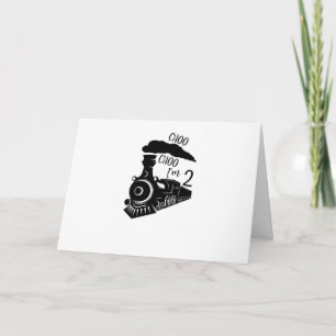 Choo Choo Tengo 2 tarjetas de felicitación doblada