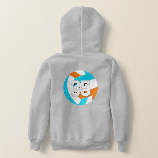 Choose ANY team colors w jersey number volleyball (Distribución Reverso )