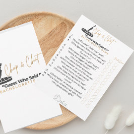 Chop y Chat: Adivina quién dijo la tarjeta de vaca