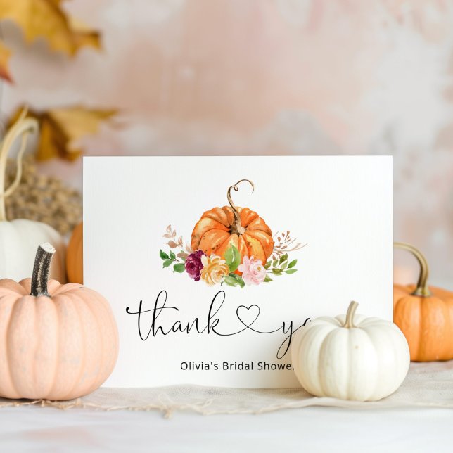 Chopa de calabaza de otoño ducha de novia tarjeta  (Subido por el creador)