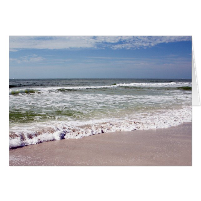 Choque de olas en la playa de arena (Anverso (Horizontal))