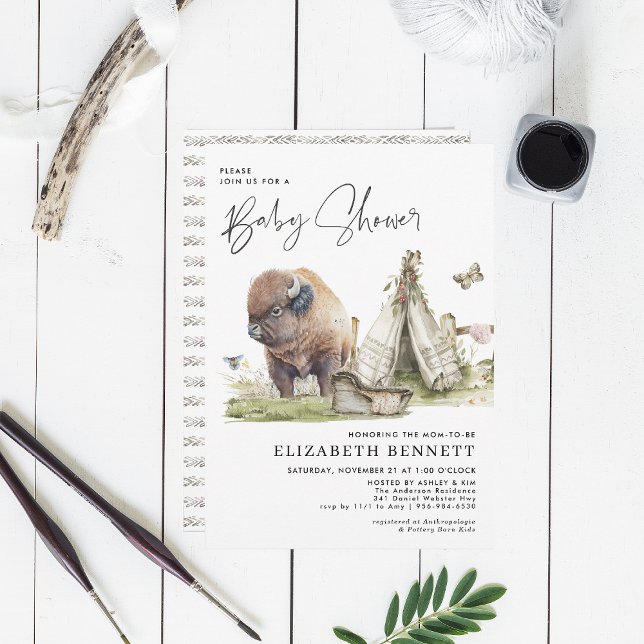 Chorreado de Búfalo Bisonte Baby Shower (Subido por el creador)