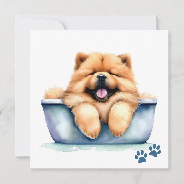 Chow Chow Dog Card (Anverso)