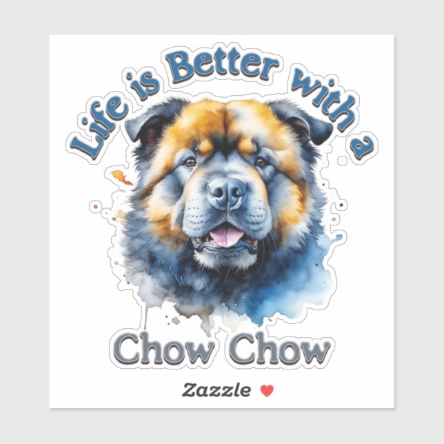 Chow Chow Dog Lover pegatina decal, padre perro ma (Hoja)