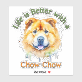 Chow Chow Dog Lover pegatina decal, padre perro ma