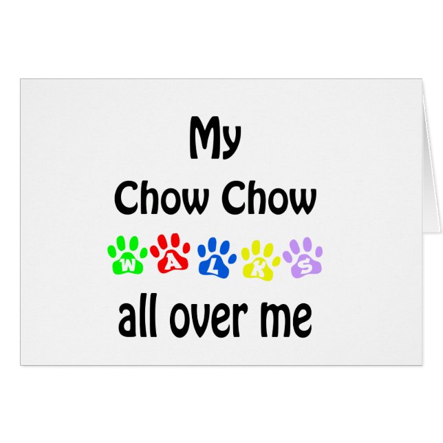 Chow Chow Walks Design (Anverso (Horizontal))