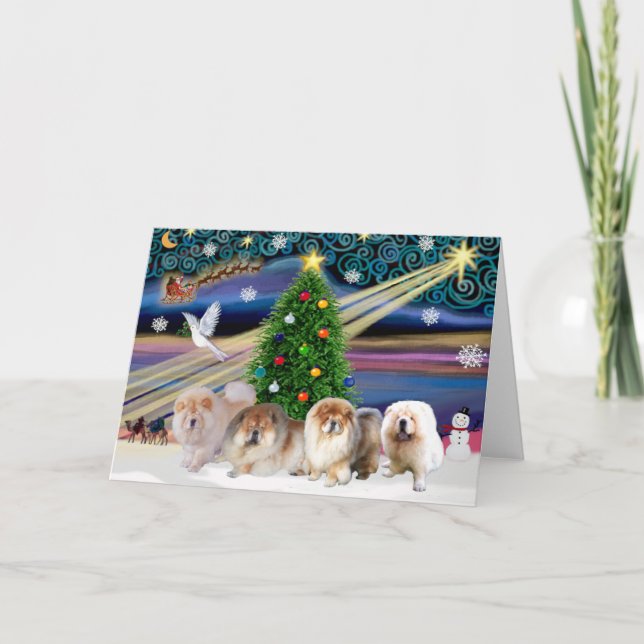 Chow Chows Magia de Navidad (cuatro) (Anverso)